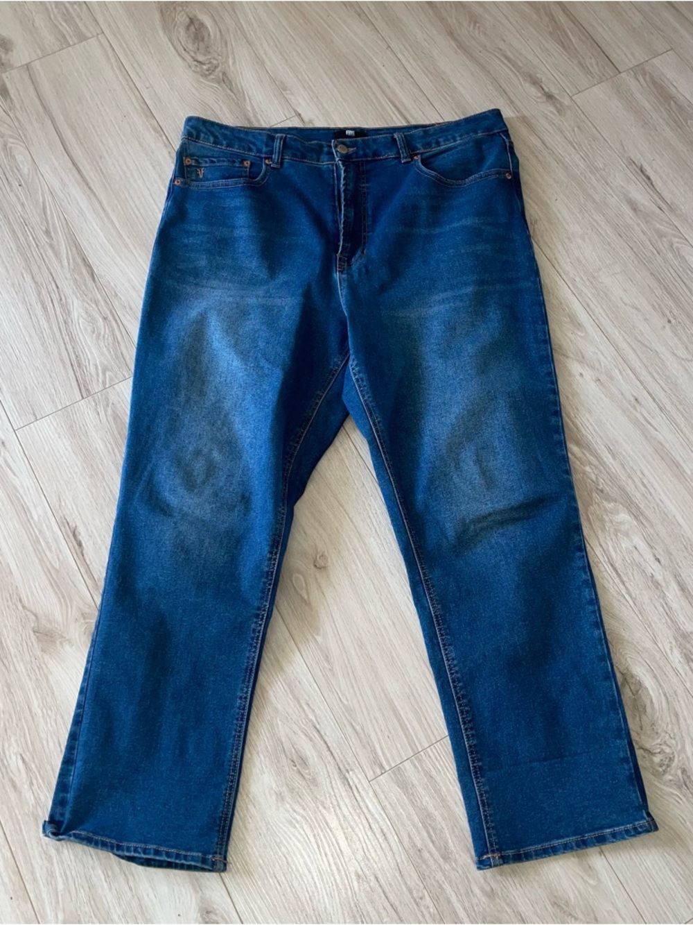 Men's Dark Blue FRYE Denim Jeans 38” Waist 40” Length 28” Inseam
